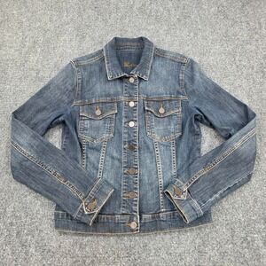 KUT from the Kloth Womens Denim Helena Jacket Blue Trucker Style Size S